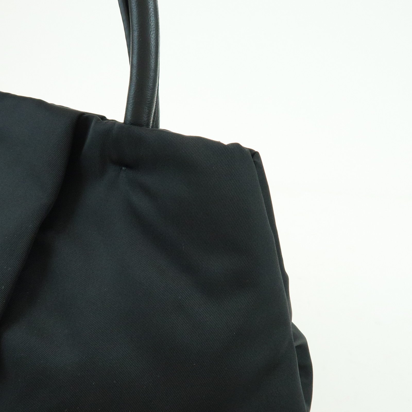 PRADA Nylon Leather Ribbon 2Way Bag Hand Bag Shoulder Bag Black