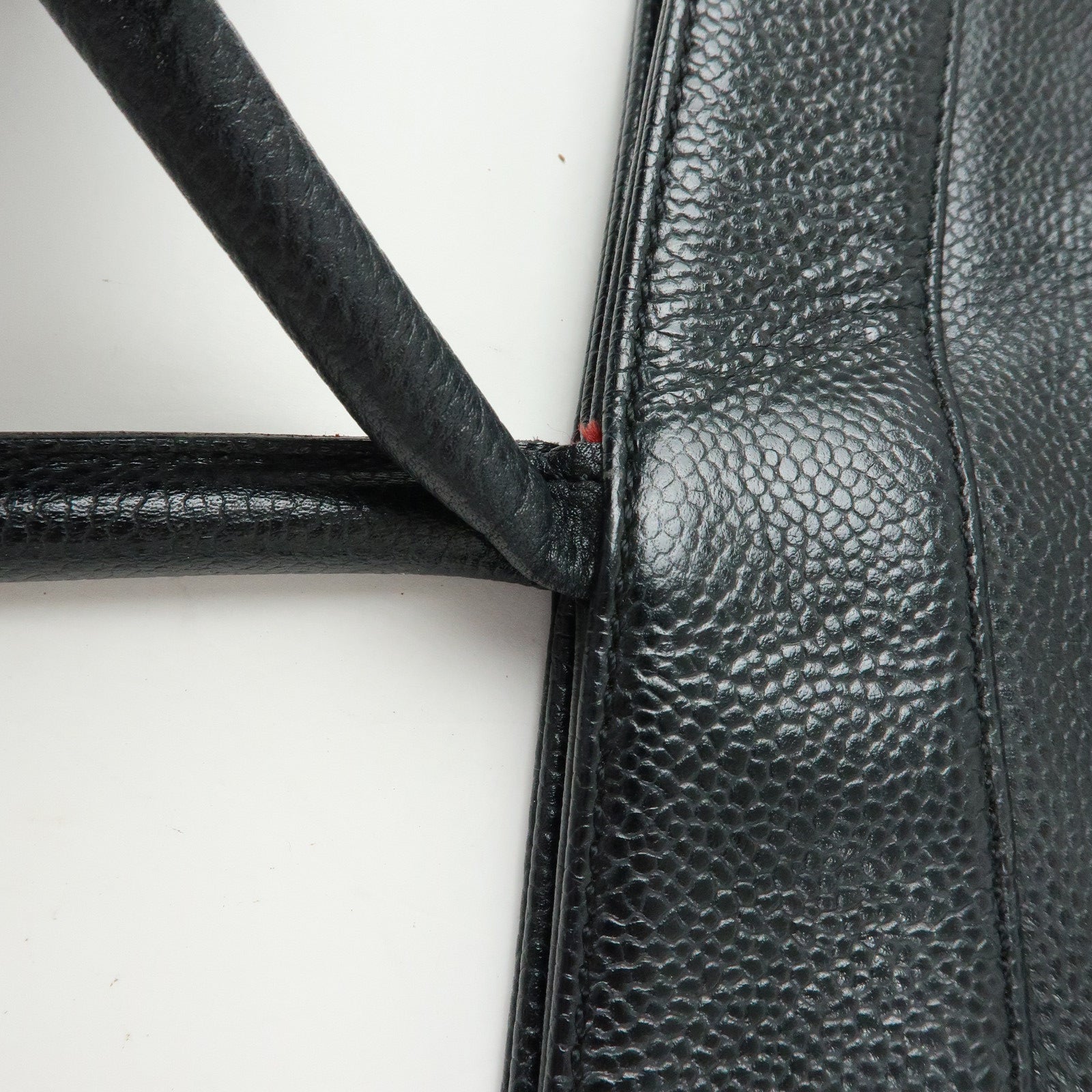 CHANEL COCO Mark Caviarskin Tote Bag Shoulder Bag Black