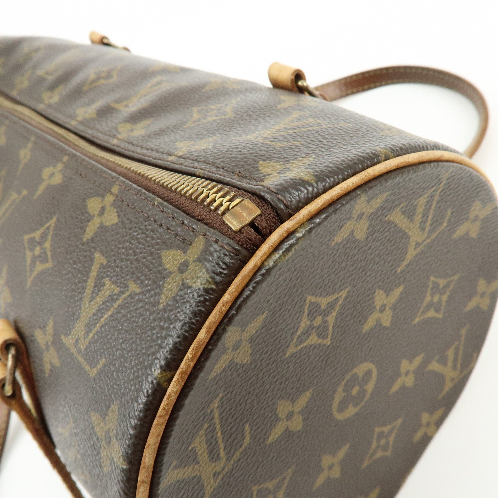 Louis Vuitton Monogram Papillon 30 Hand Bag Brown M51385