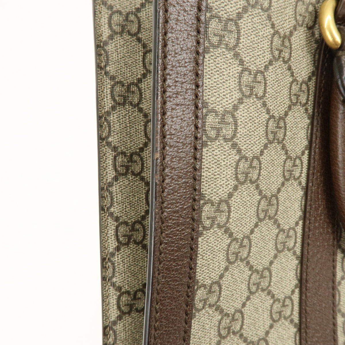 GUCCI Sherry Ophidia GG Supreme Leather 2Way Shoulder Bag Brown 724685