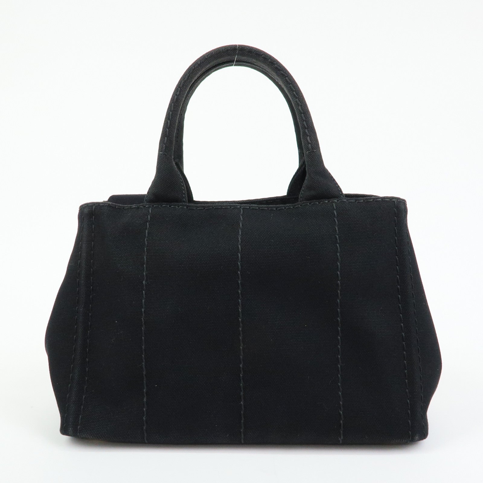 PRADA Triangle Log Canapa Mini Canvas 2Way Bag Hand Bag 1BG439