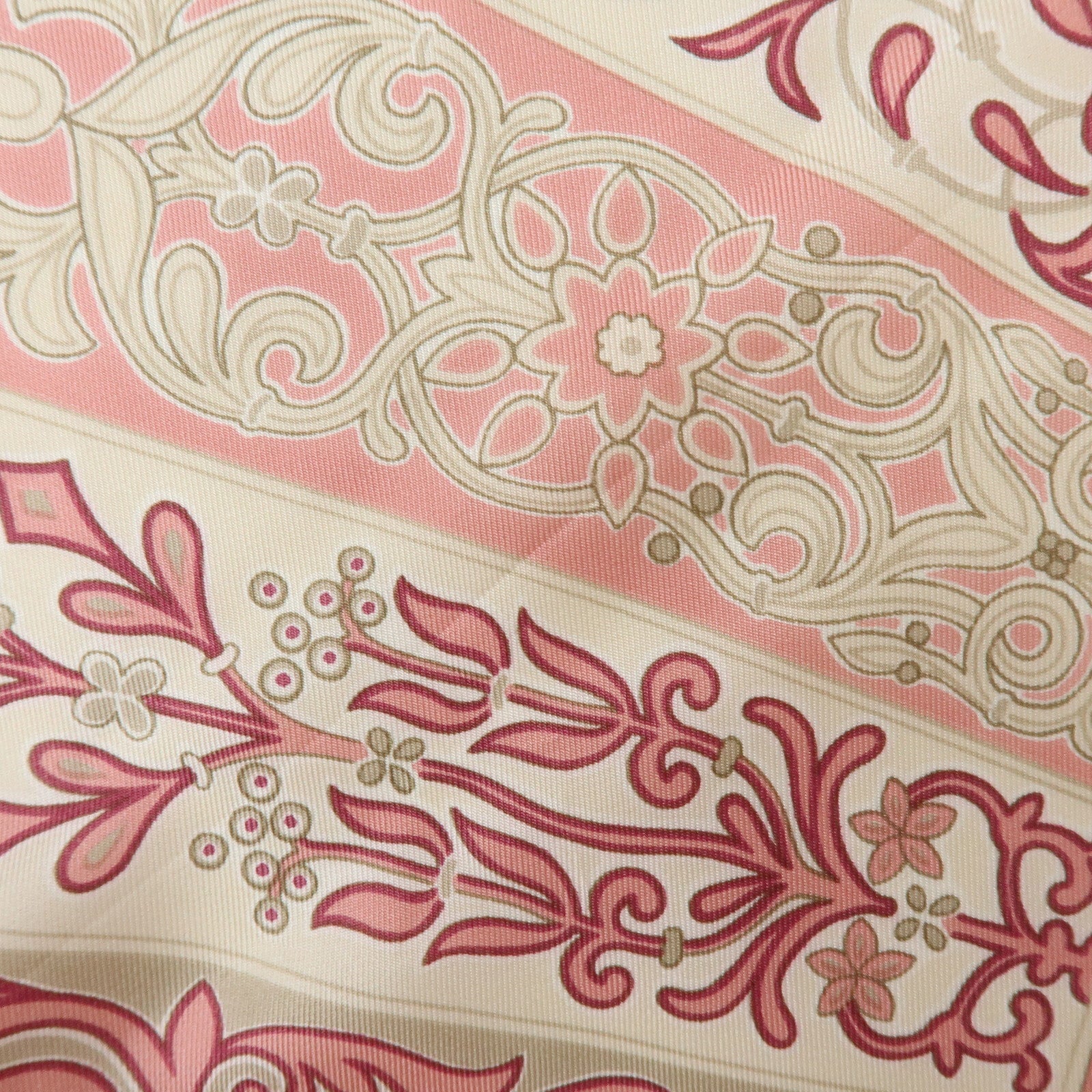 LOEWE Set of 2 Silk 100% Scarf VELAZQUEZ Paisley Pink Gold