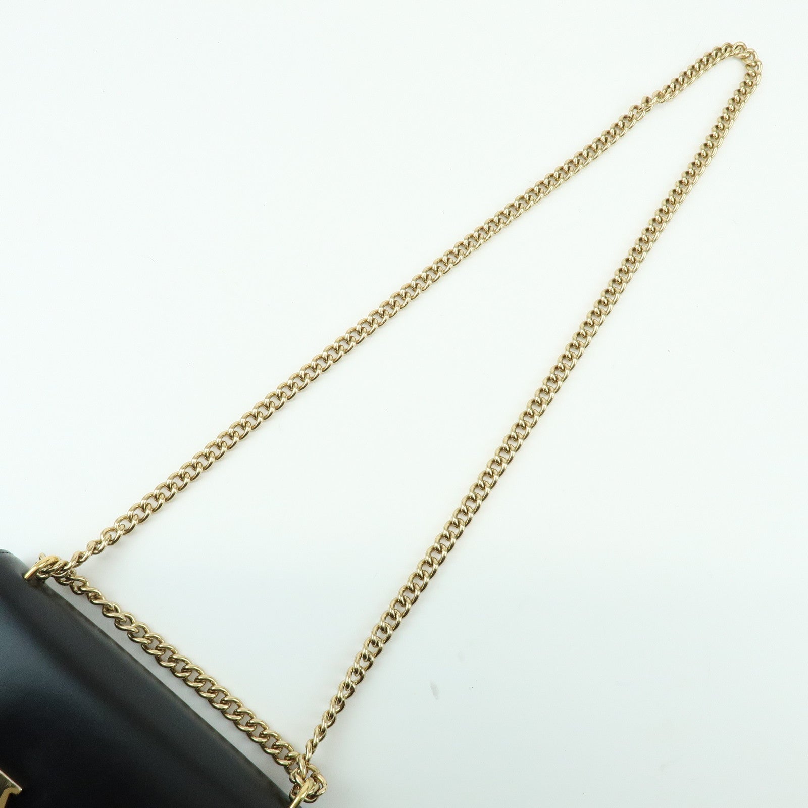Louis Vuitton Pochette Louise MM Leather Chain Shoulder Bag Noir M51033
