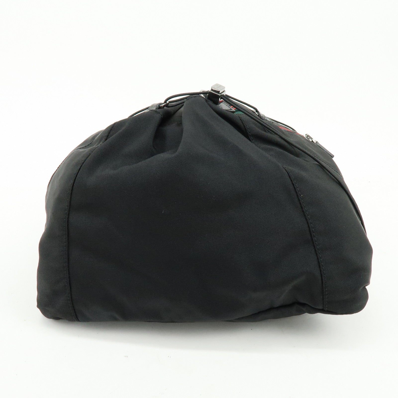 GUCCI Sherry Canvas Leather Backpack Rucksack Black 122349
