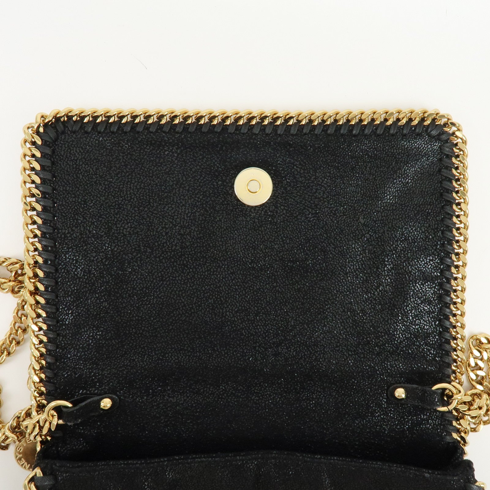 STELLA MCCARTNEY Falabella Faux Leather Shoulder Bag Black 495150