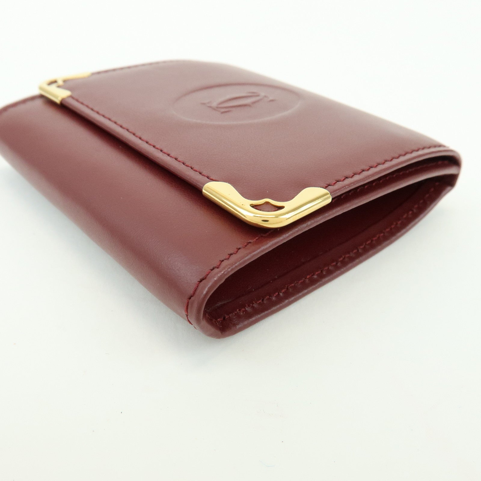 Cartier Must de Cartier Leather Coin Case Bordeaux