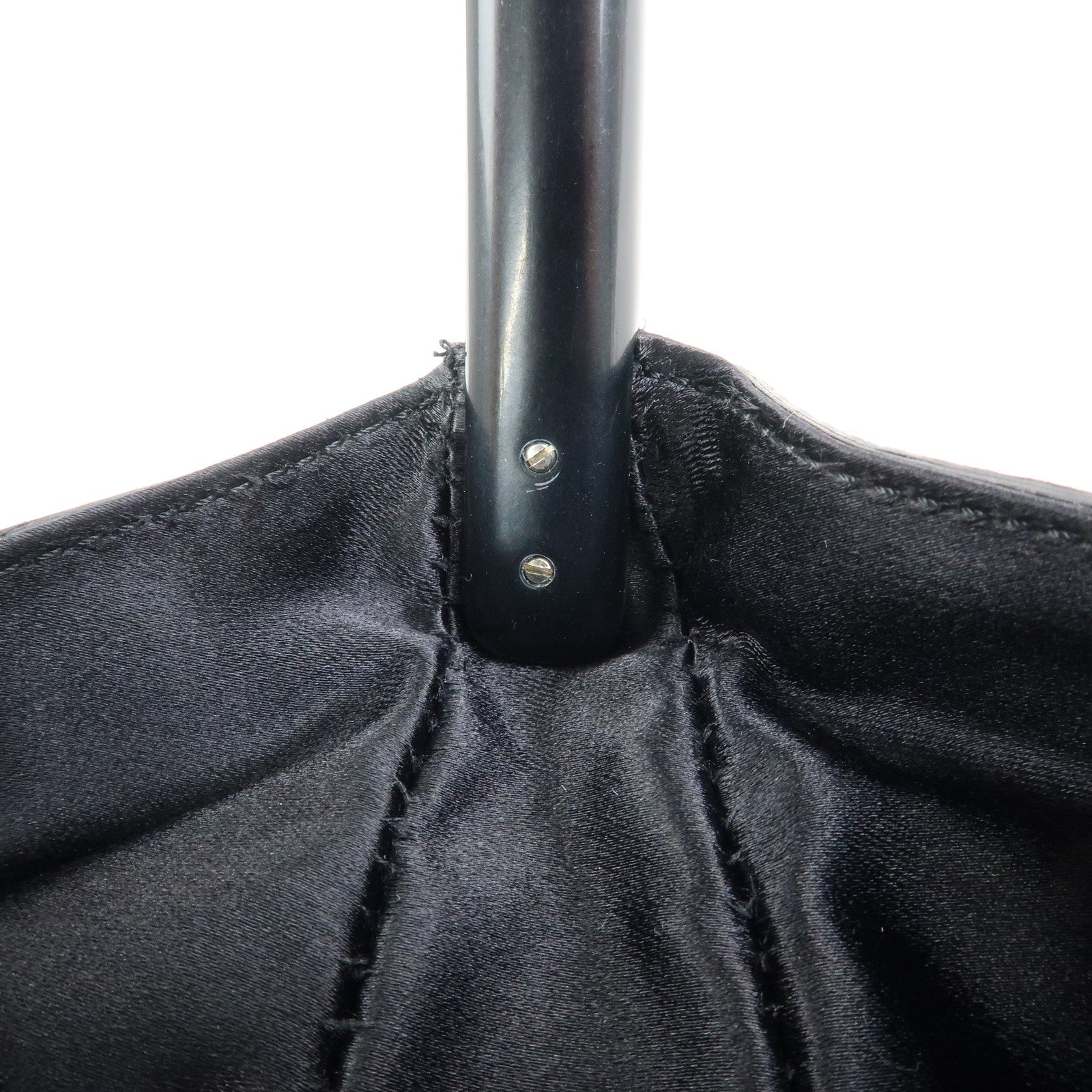 PRADA Triangle Logo Unborn Calf Shoulder Bag Black B8456