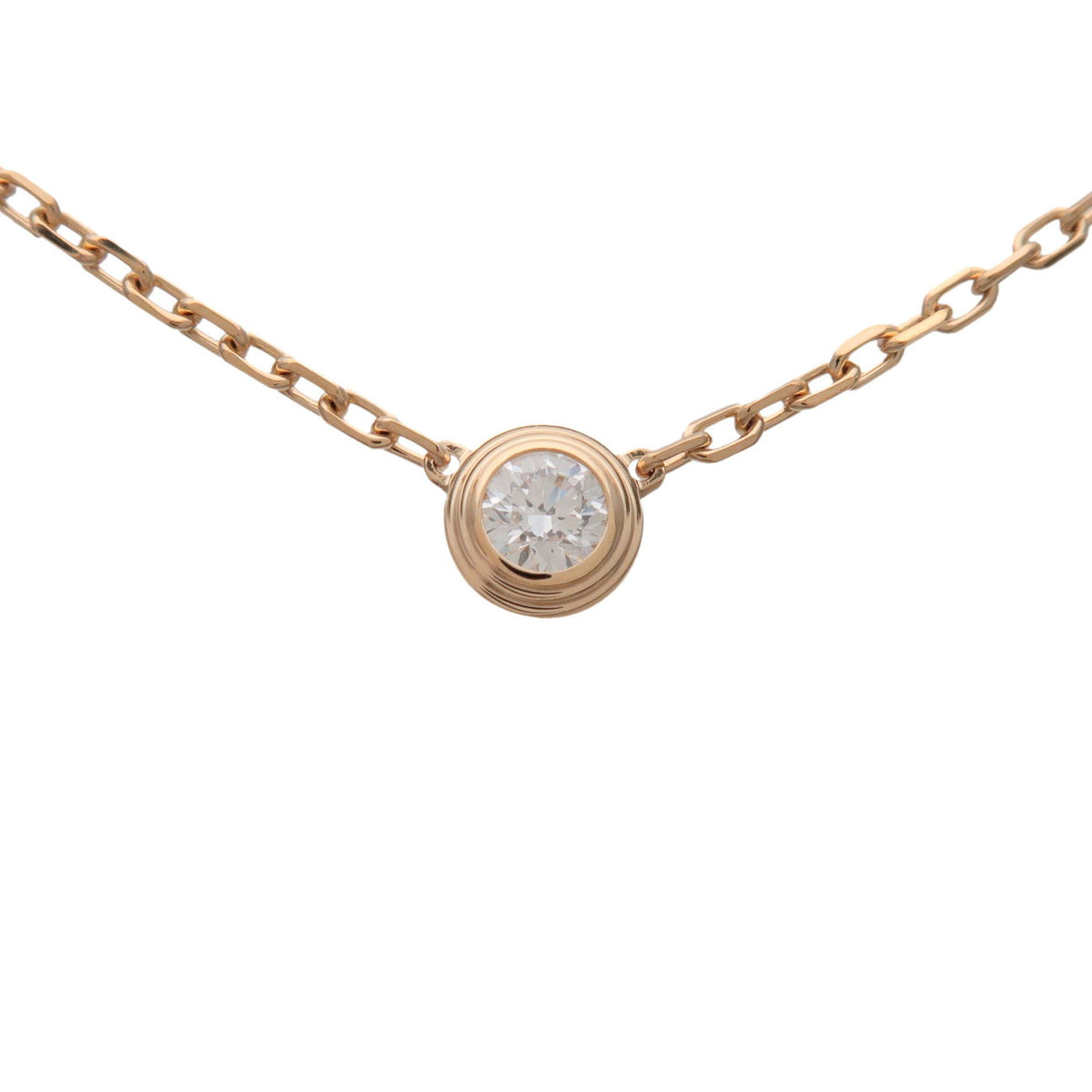 Cartier D'amour 1P Diamond Necklace SM K18 750 Yellow Gold