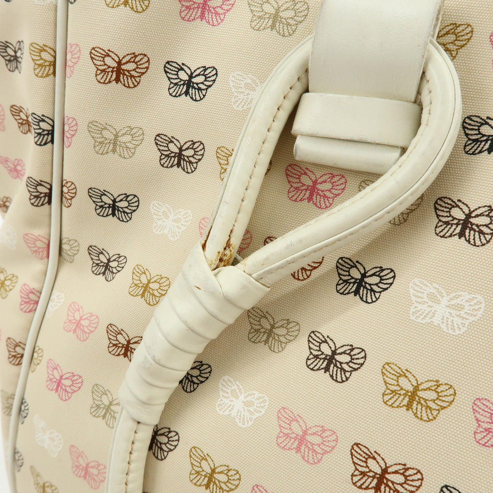 BOTTEGA VENETA Canvas Leather Shoulder Bag Tote Bag Light Pink