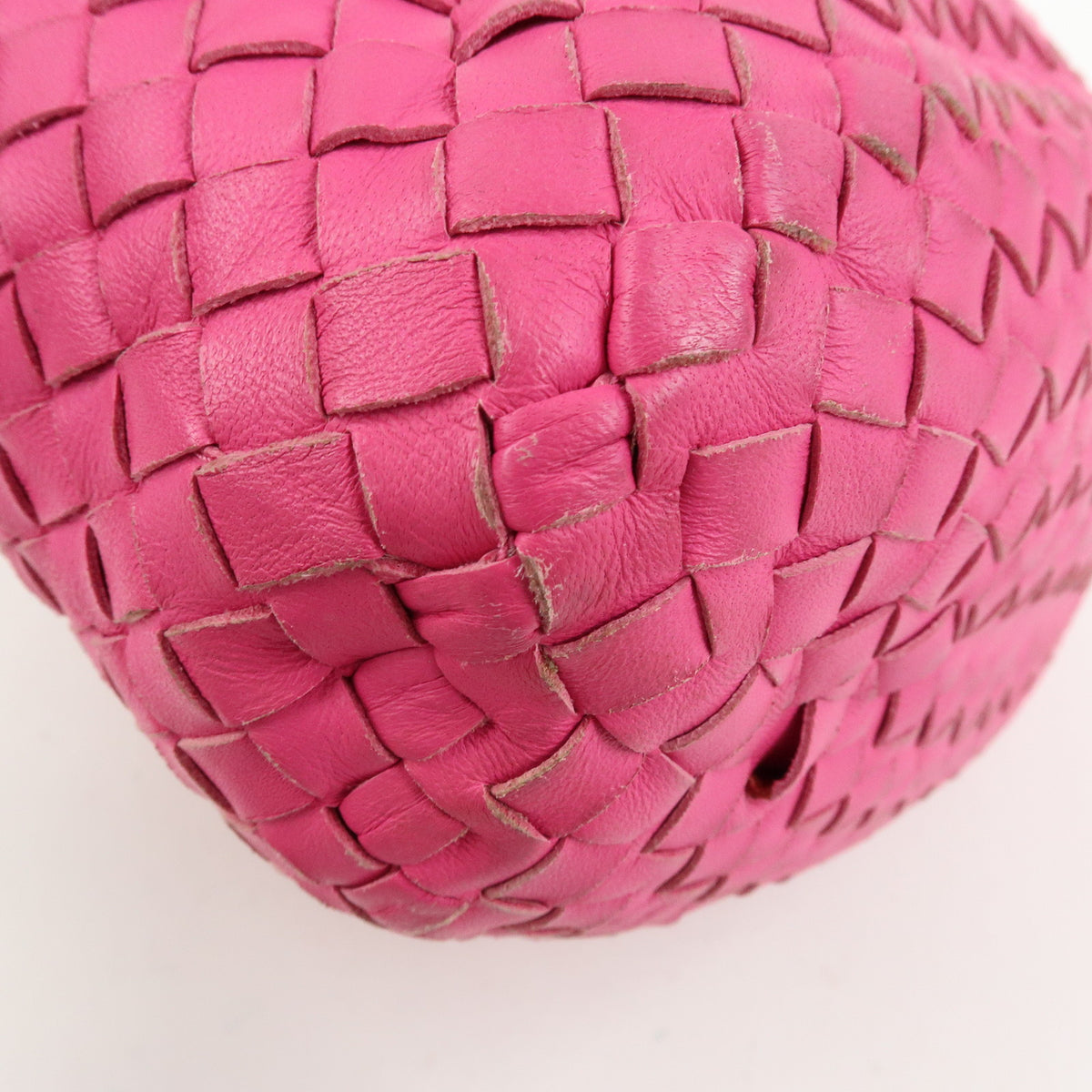 BOTTEGA VENETA Intrecciato Leather Bucket Shoulder Bag Pink