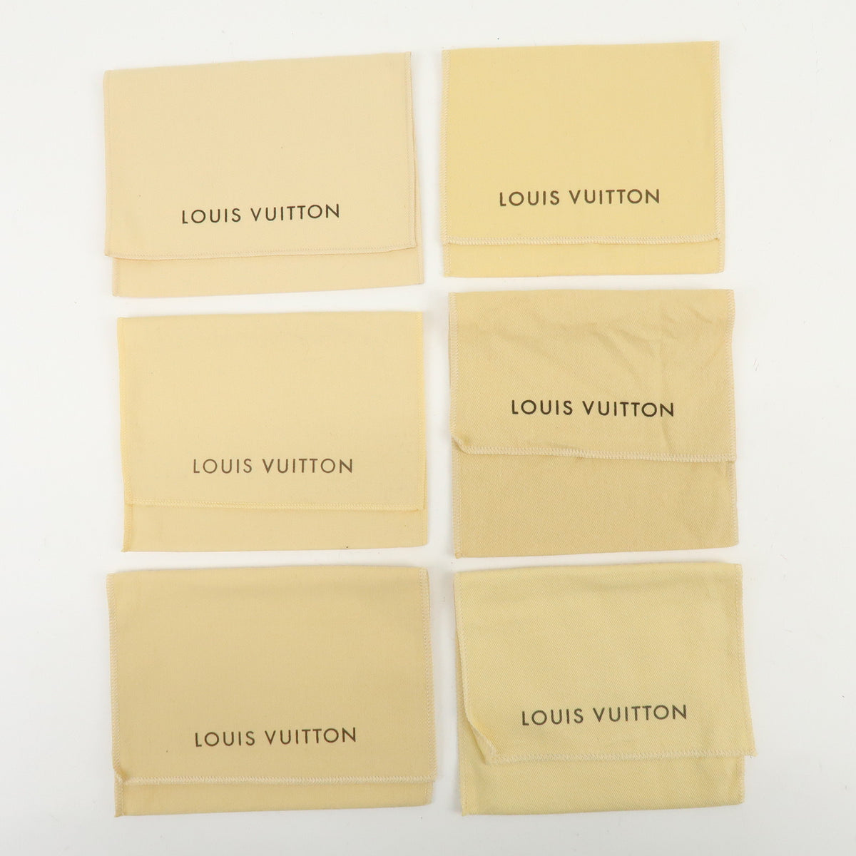 Louis Vuitton Lot of 25 Dust Bag Storage Bag Flap Style Beige