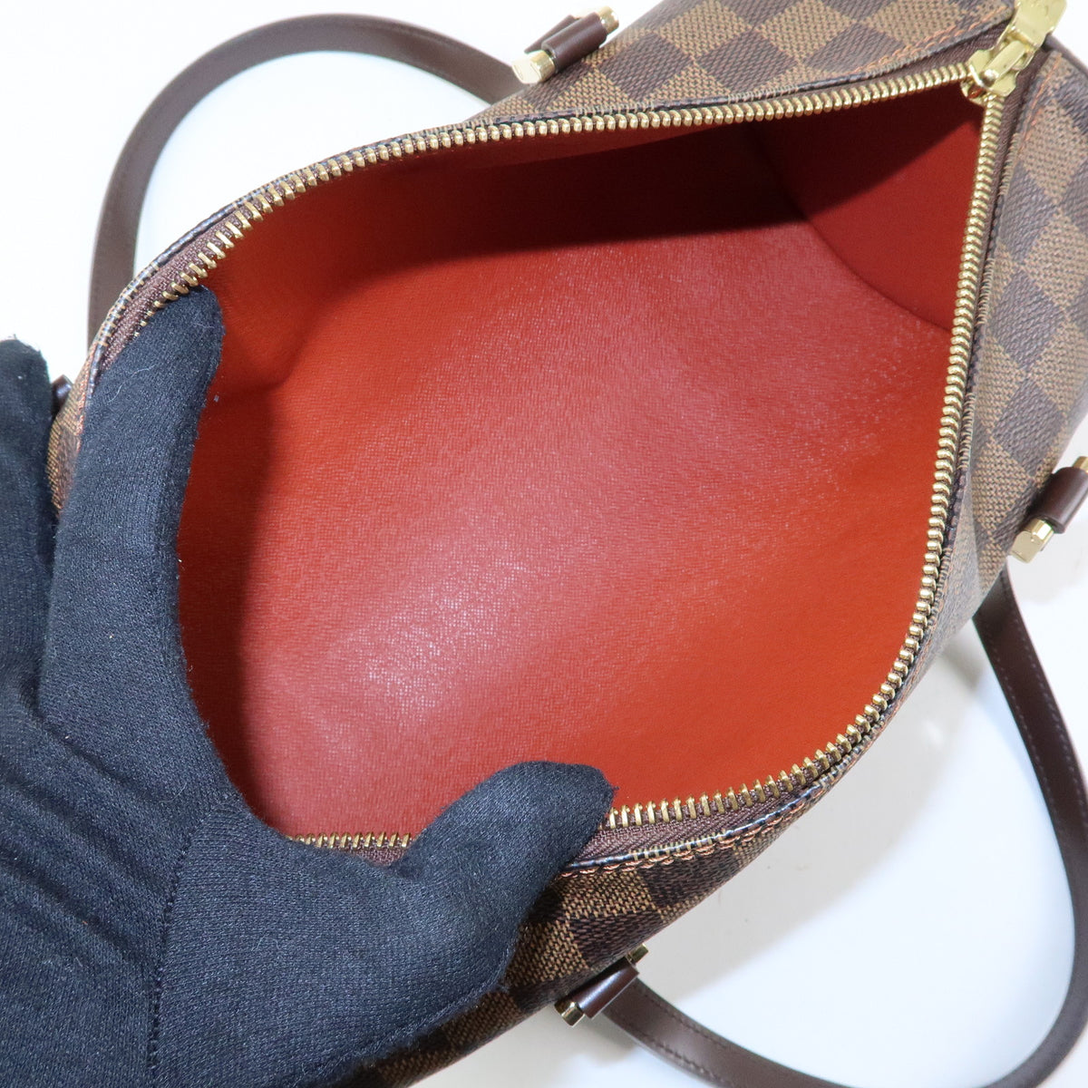 Louis Vuitton Damier Ebene Papillon 30 Hand Bag Brown N51303