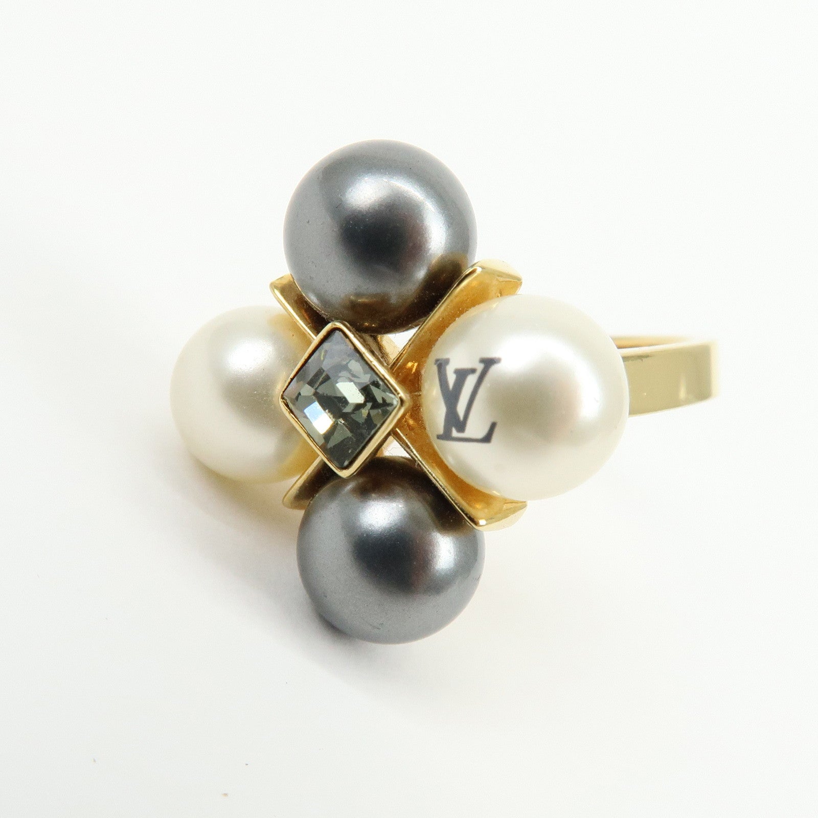 Louis Vuitton Bague Clemence Arrivee Imitation Pearl Ring M67017 S