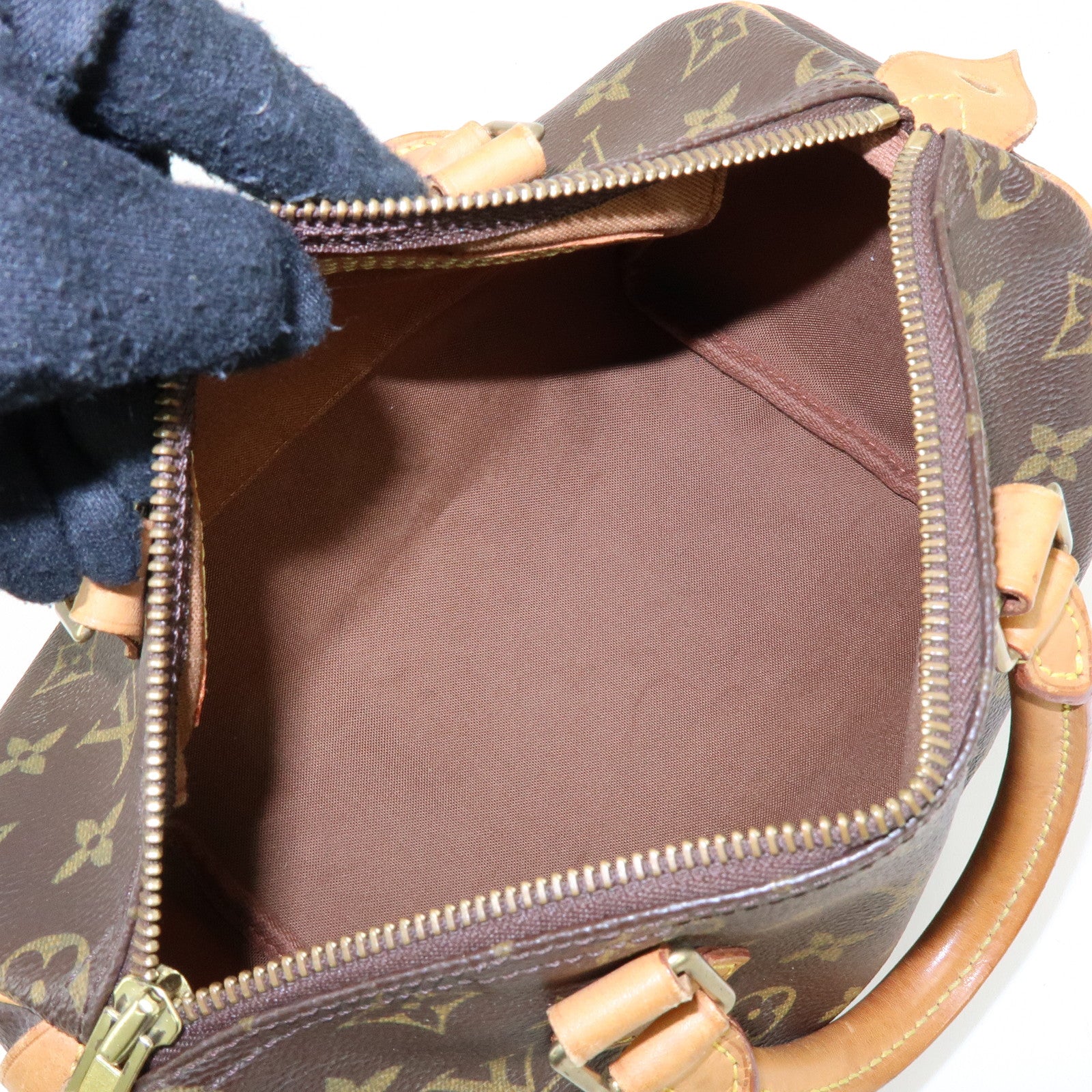 Louis Vuitton Monogram Speedy 25 Boston Bag Hand Bag Brown M41528