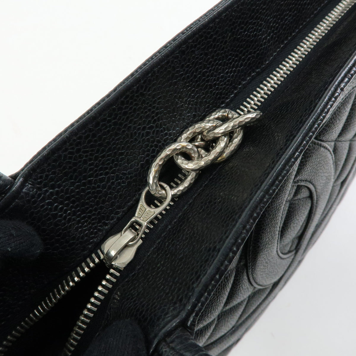 CHANEL Medallion Matelasse COCO Mark Tote Bag Hand Bag Black A01804