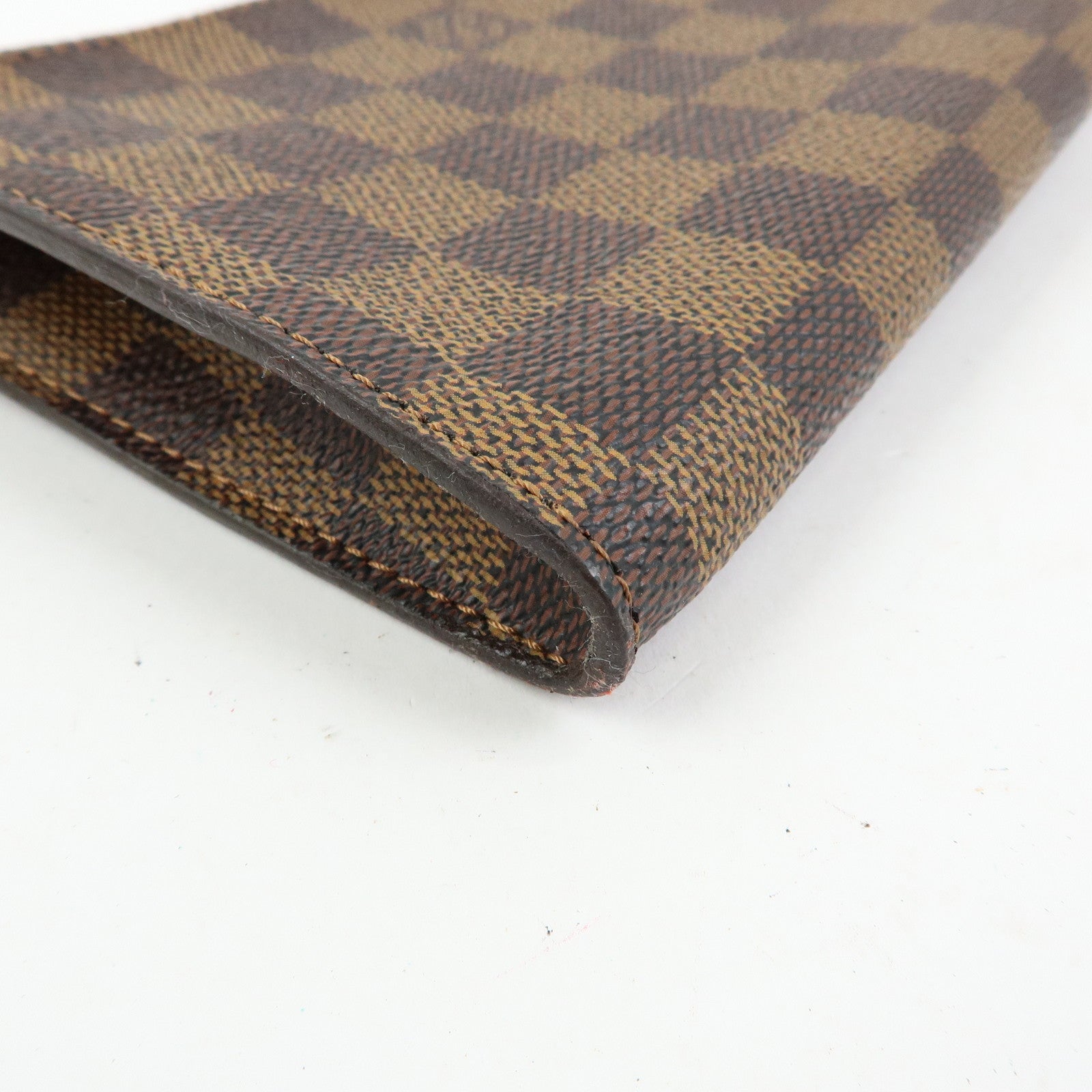 Louis Vuitton Damier Ebene Canvas Leather Pouch for Marais Bag Brown