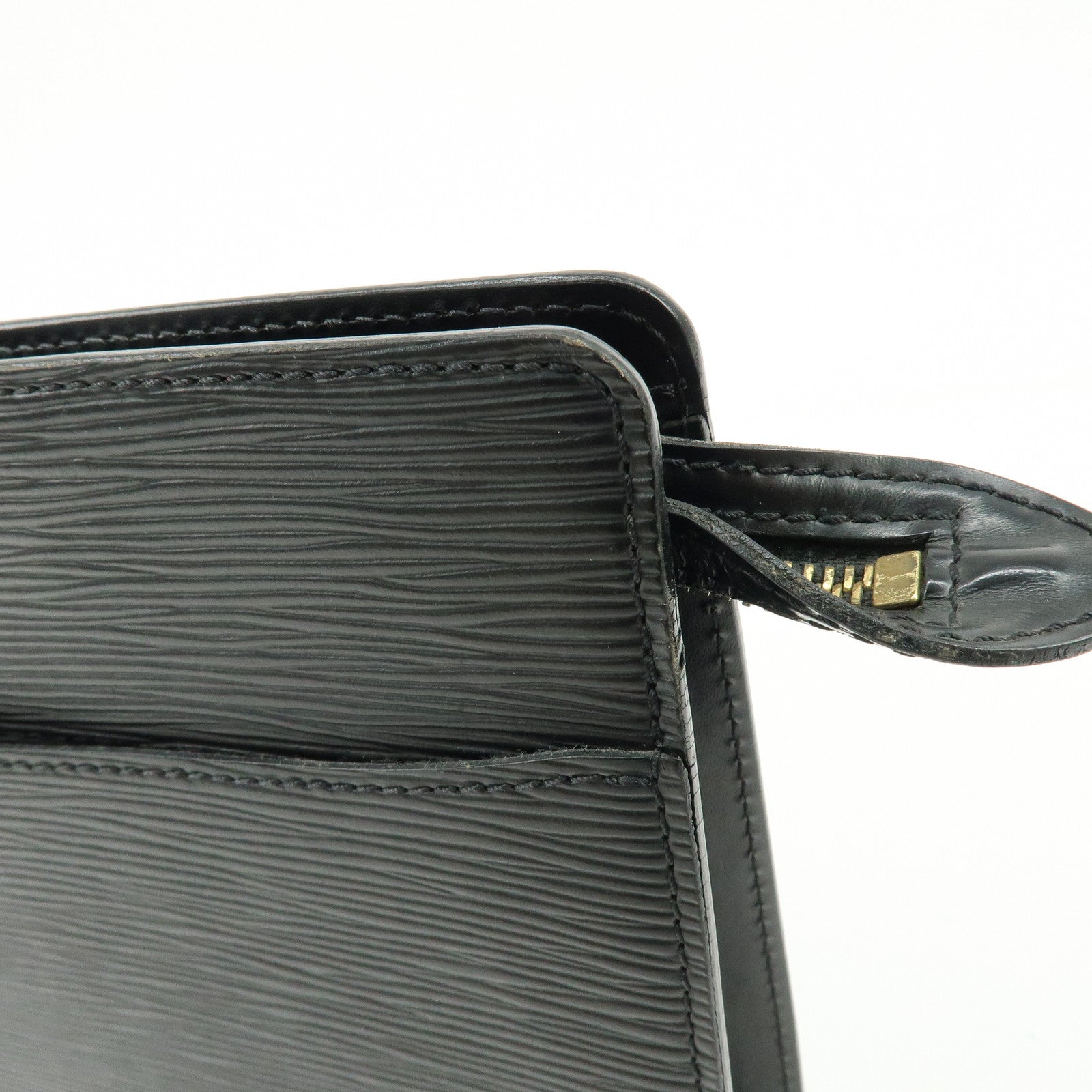 Louis Vuitton Epi Pochette Homme Clutch Bag Flat Pouch Noir M52522