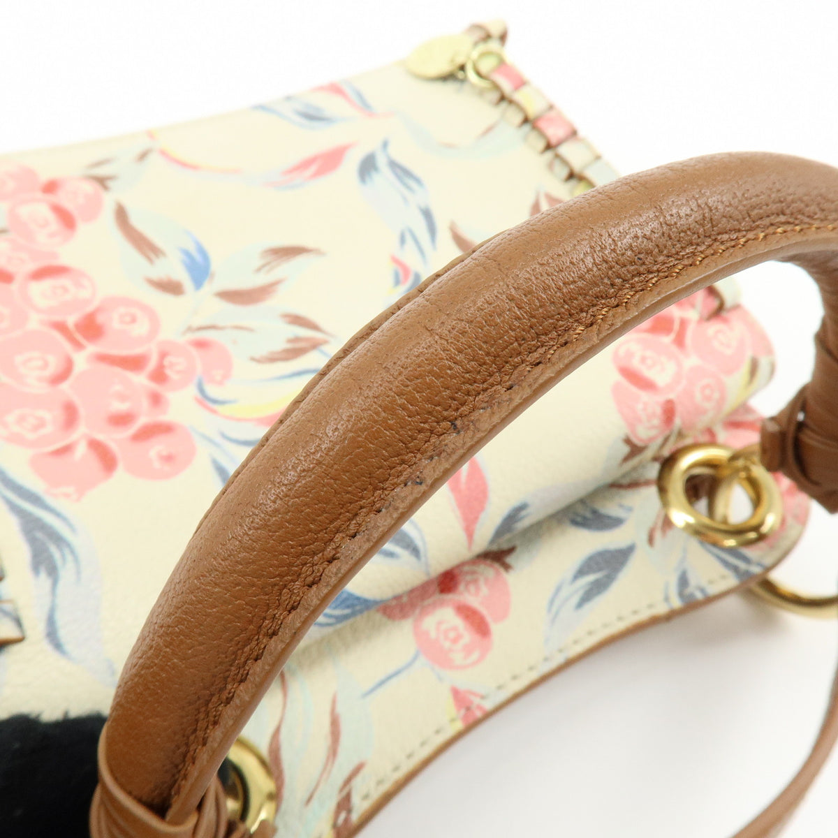 Chloe See By Chloe TILDA Leather Suede 2Way Shoulder Bag Off White