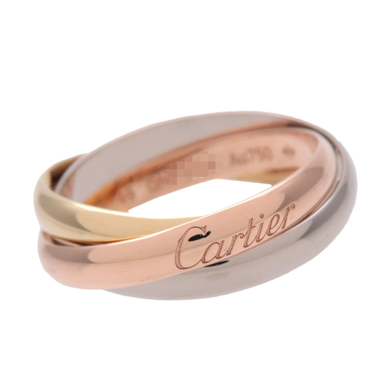 Cartier Trinity Ring SM K18 750YG/WG/PG #49 US5 EU49 HK10.5