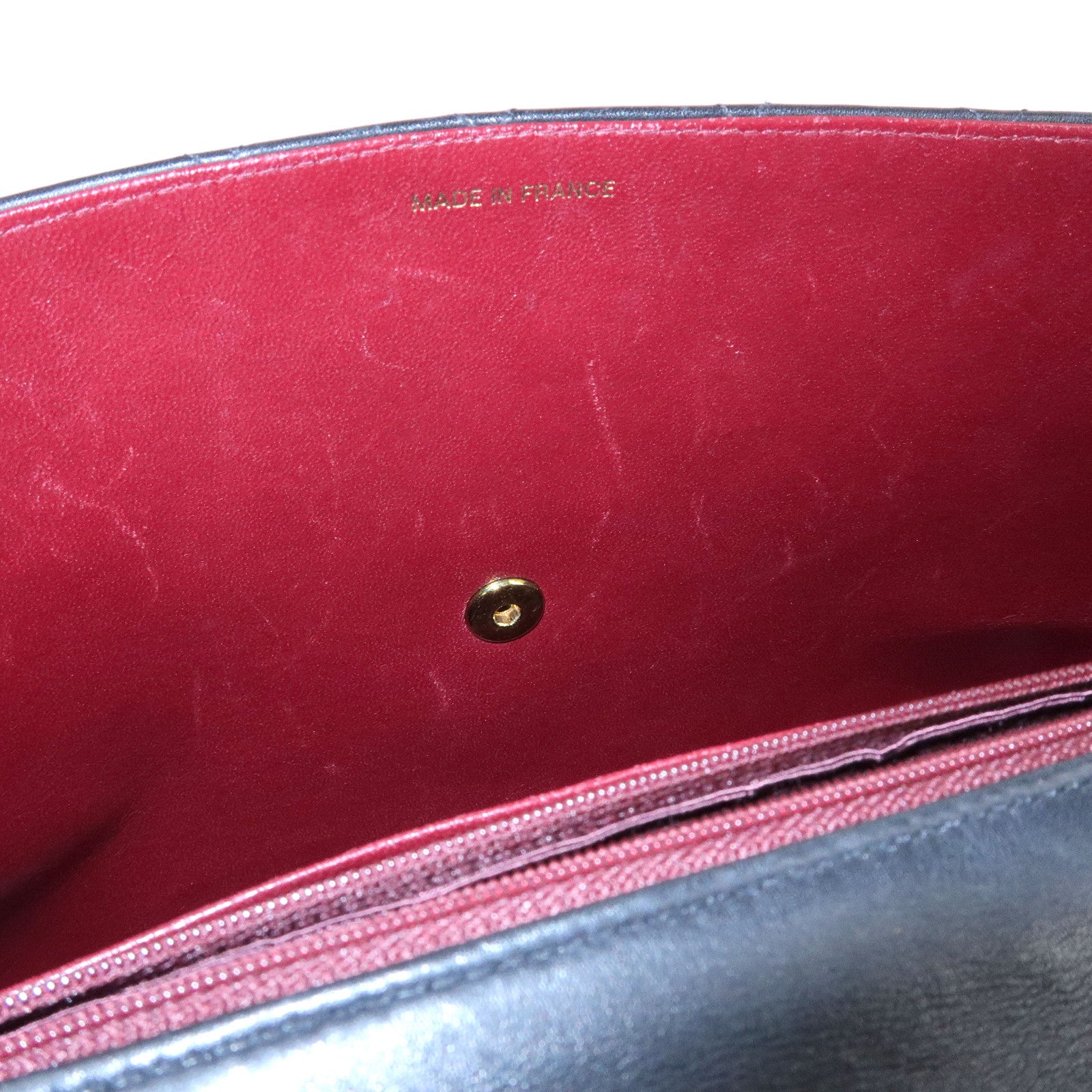 CHANEL Jumbo Matelasse 34 Lamb Skin Shoulder Bag Black A01094
