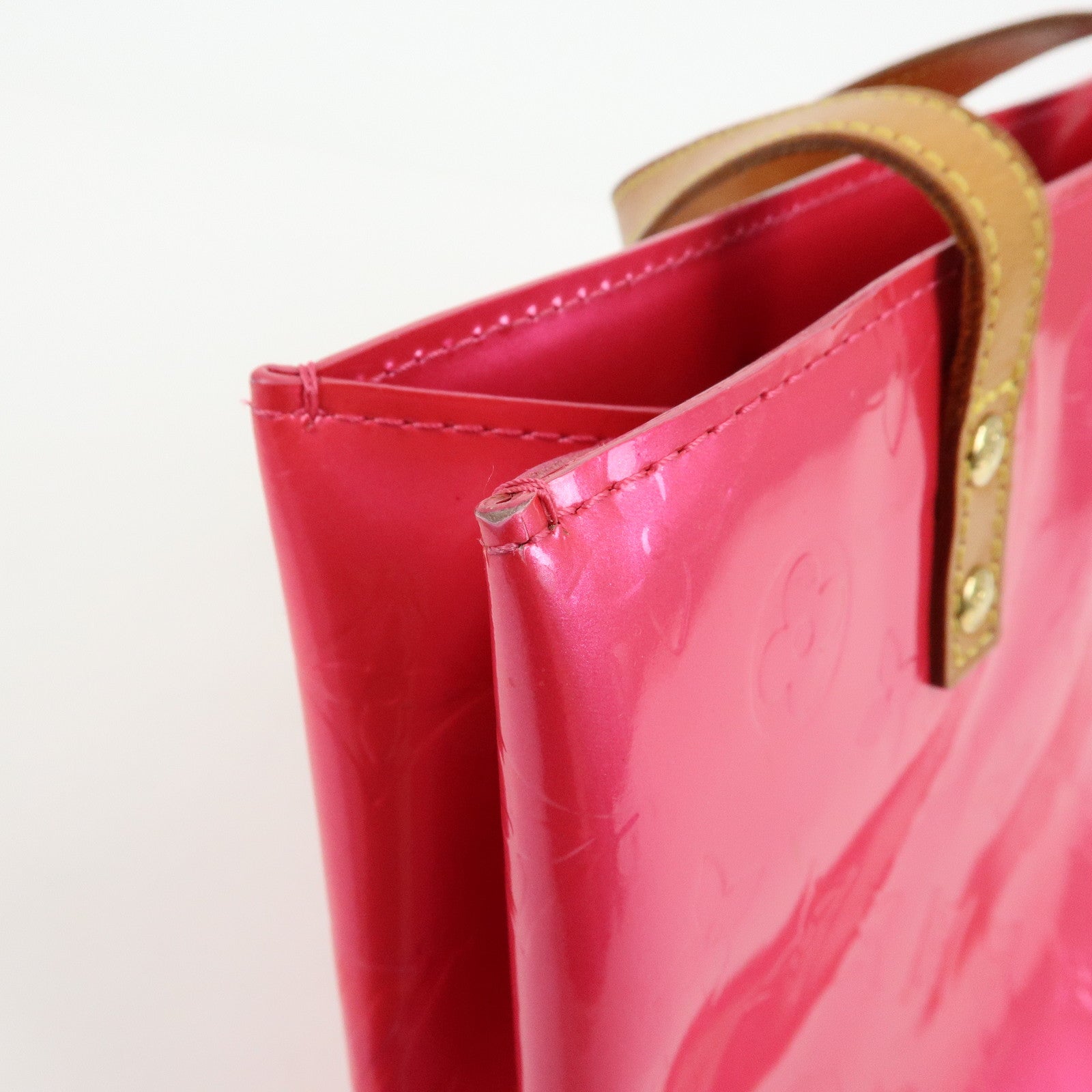 Louis Vuitton Monogram Vernis Lead PM Hand Bag Pink M91221