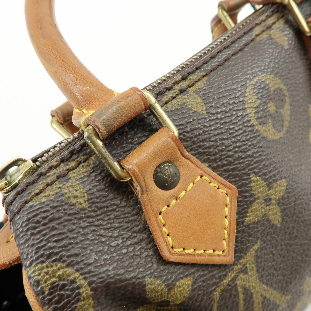 Louis Vuitton Monogram Mini Speedy Hand Bag Brown M41534