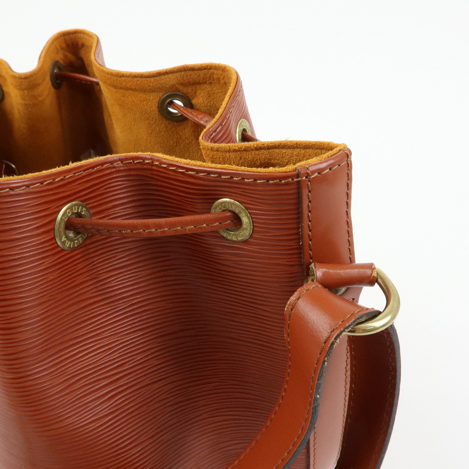 Louis Vuitton Epi Petit Noe Leather Shoulder Bag Kenya Brown M44103