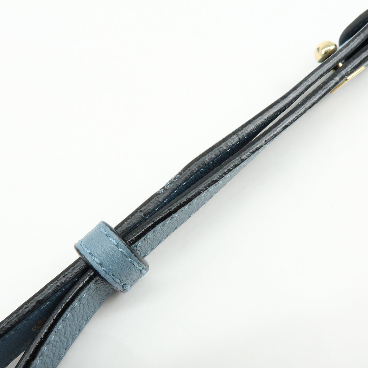 LOEWE Anagram Amazona 36 Leather 2Way Hand Bag Boston Bag Blue