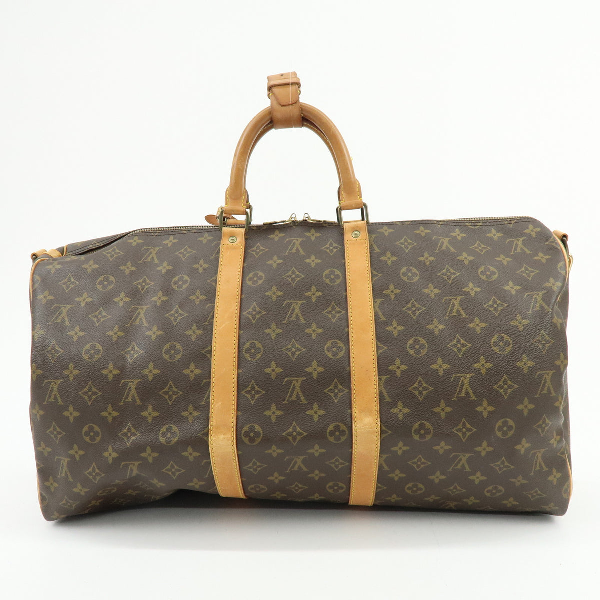 Louis Vuitton Monogram Keep All Bandouliere 55 Boston Bag Brown M41414