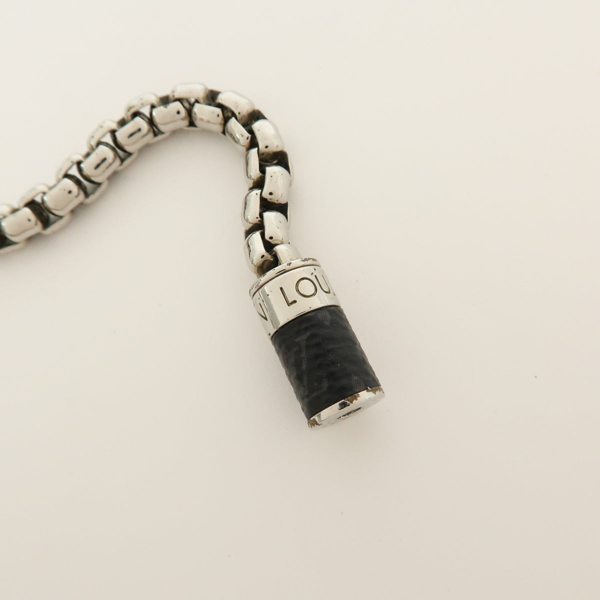 Louis Vuitton Monogram Eclips Metal Chain Bracelet Silver M62592