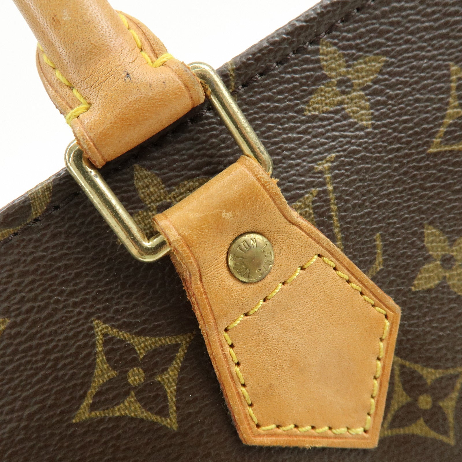 Louis Vuitton Monogram Sac Plat Tote Bag Hand Bag Brown M51140