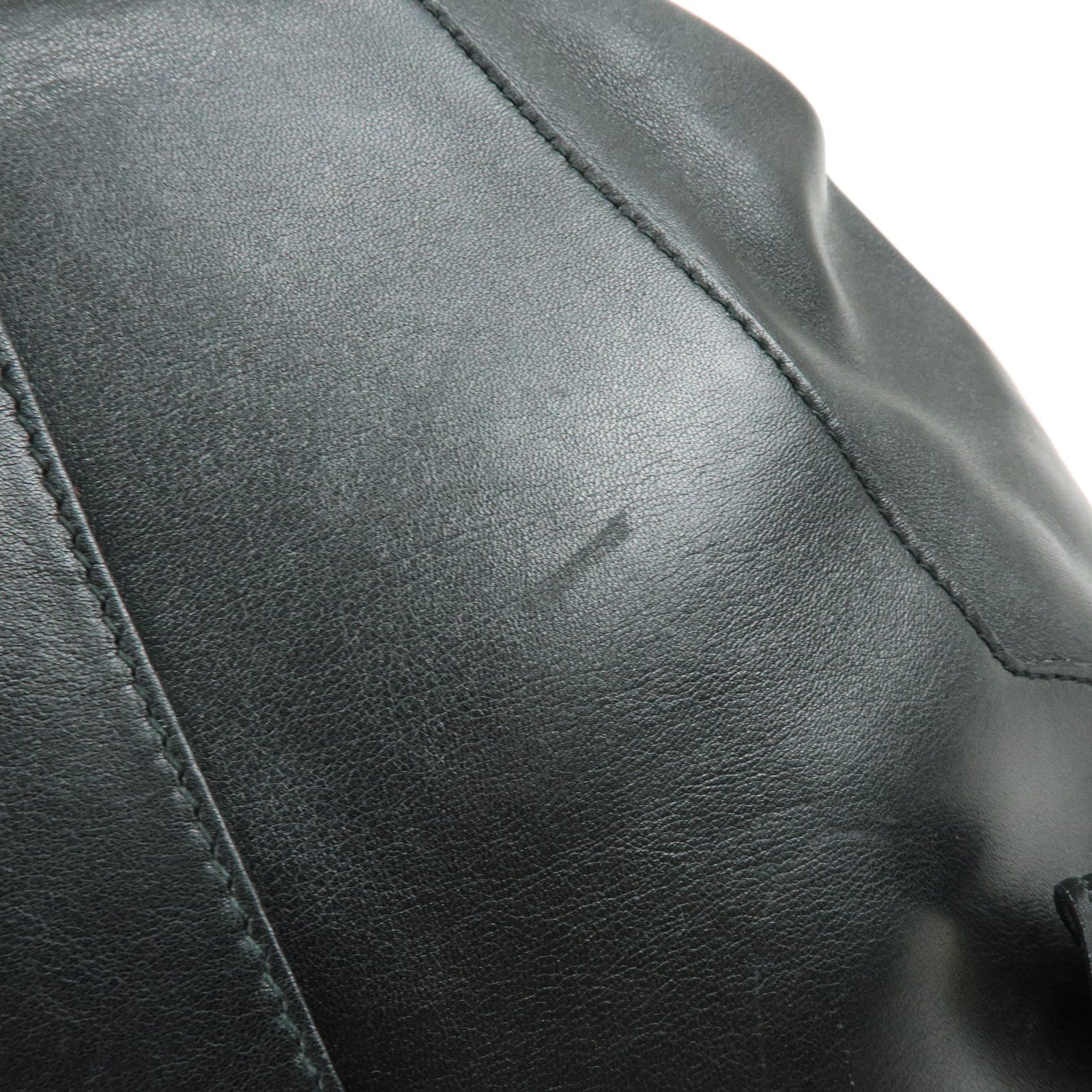 GUCCI Bamboo Leather Backpack Rucksack Black 003・2058・0016