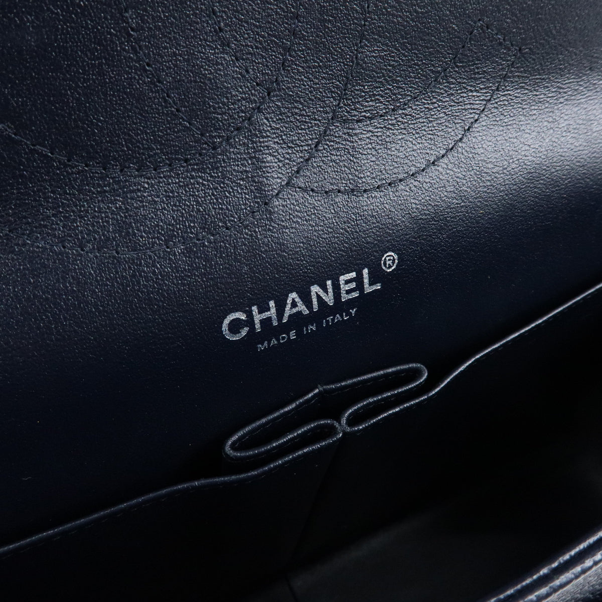 CHANEL Matelasse 30 Caviarskin W Flap Chain Shoulder Bag Navy A58600
