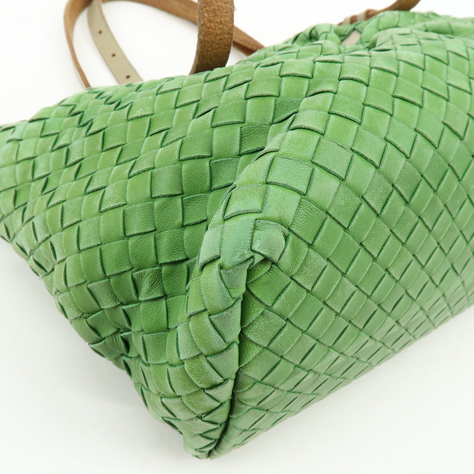 BOTTEGA VENETA Intrecciato Flower Shoulder Bag Tote Bag Green 169759