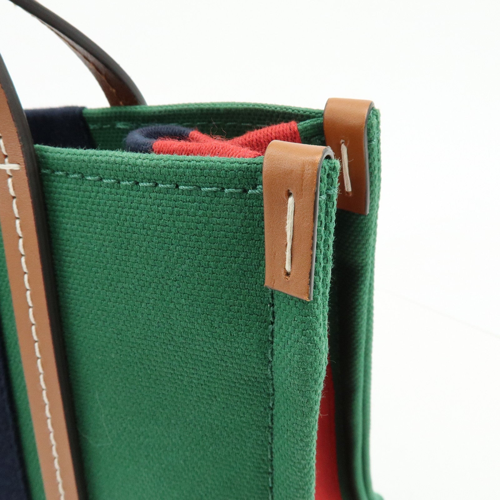 GUCCI Interlocking G Sherry Canvas 2Way Bag Hand Shoulder Bag 727728