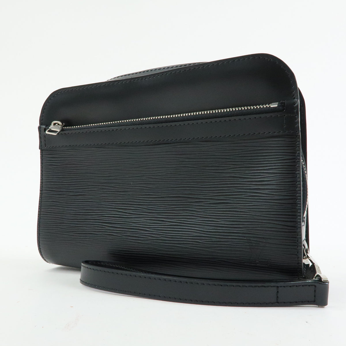Louis Vuitton Epi Leather Osh Clutch Bag Flat Pouch Noir M59362