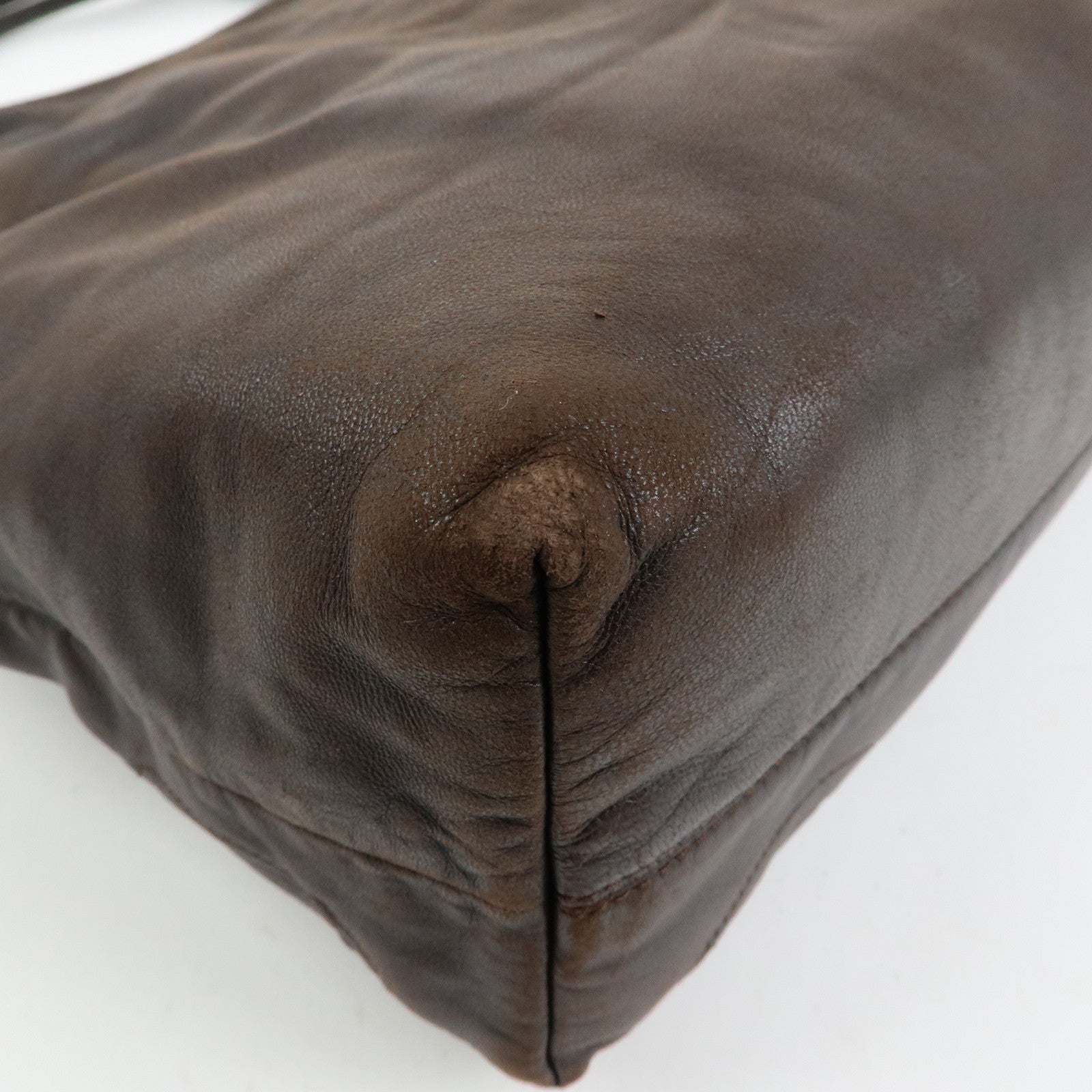 LOEWE Anagram Nappa Leather Shoulder Bag Tote Bag Brown