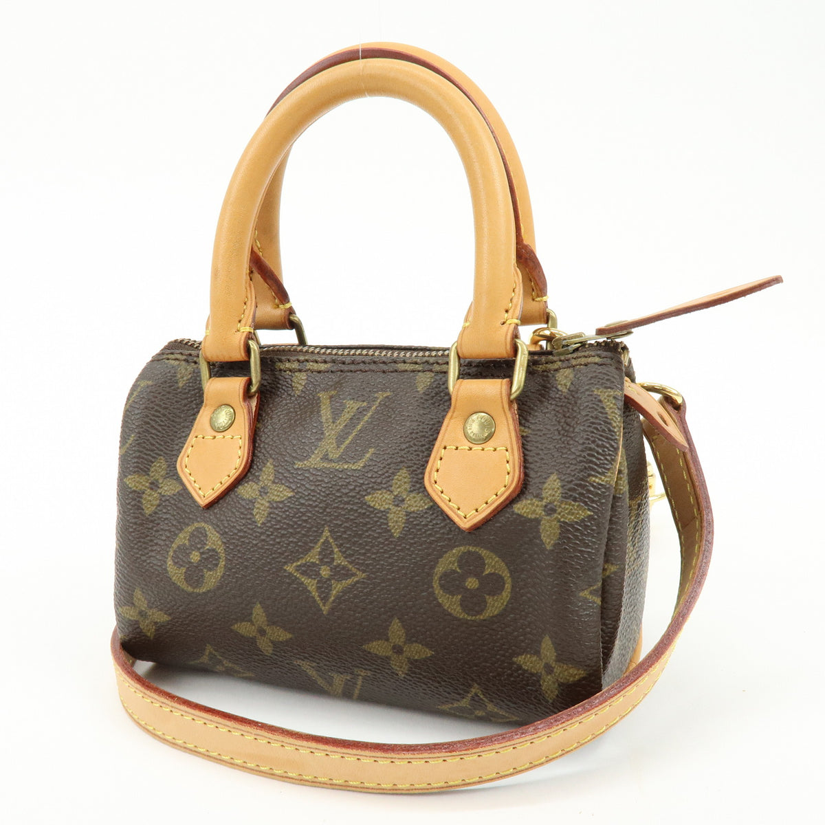 Louis Vuitton Monogram Mini Speedy Hand Bag and Strap M41534 J00109 Lot