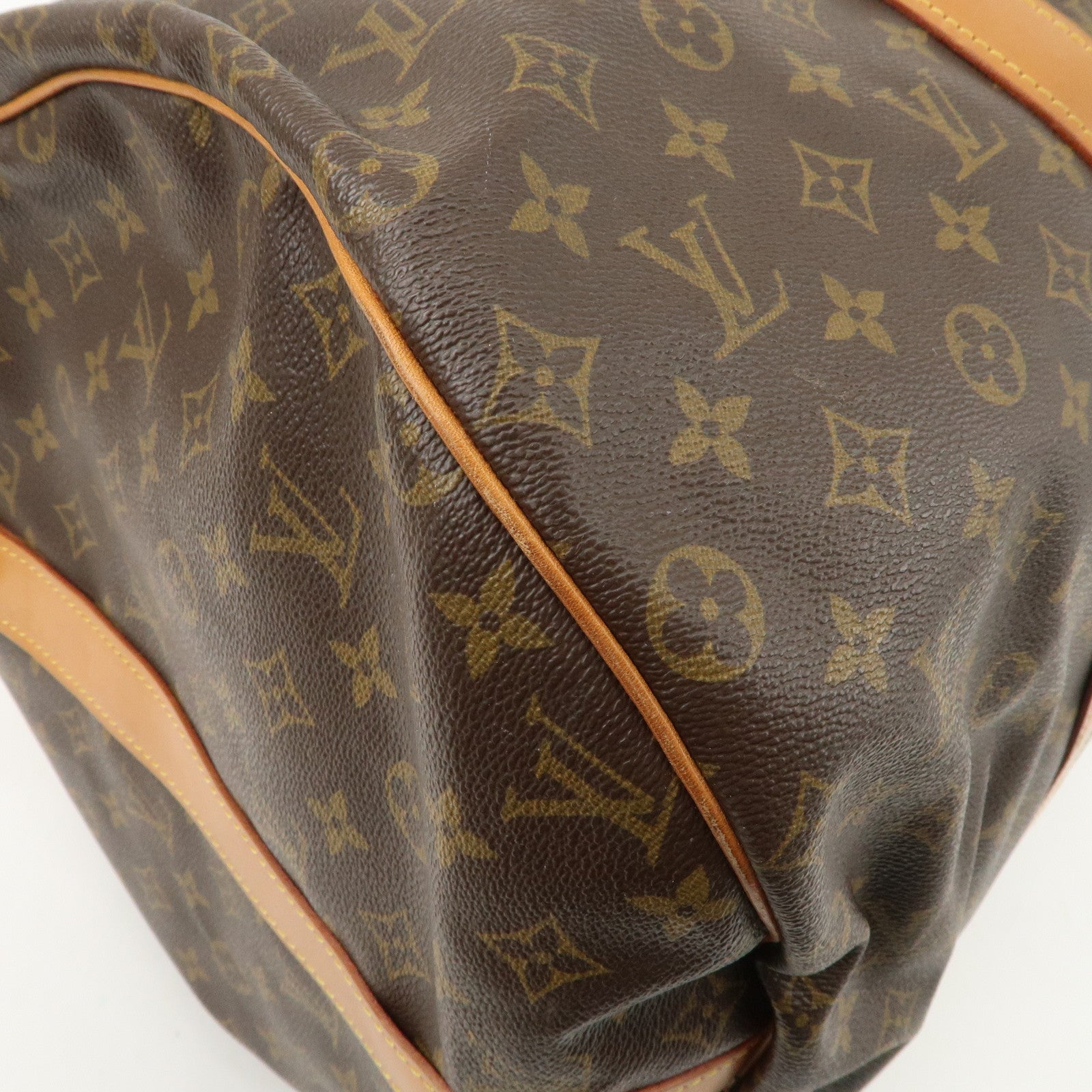 Louis Vuitton Monogram Sac Polochon Boston Bag Brown M41222 Used