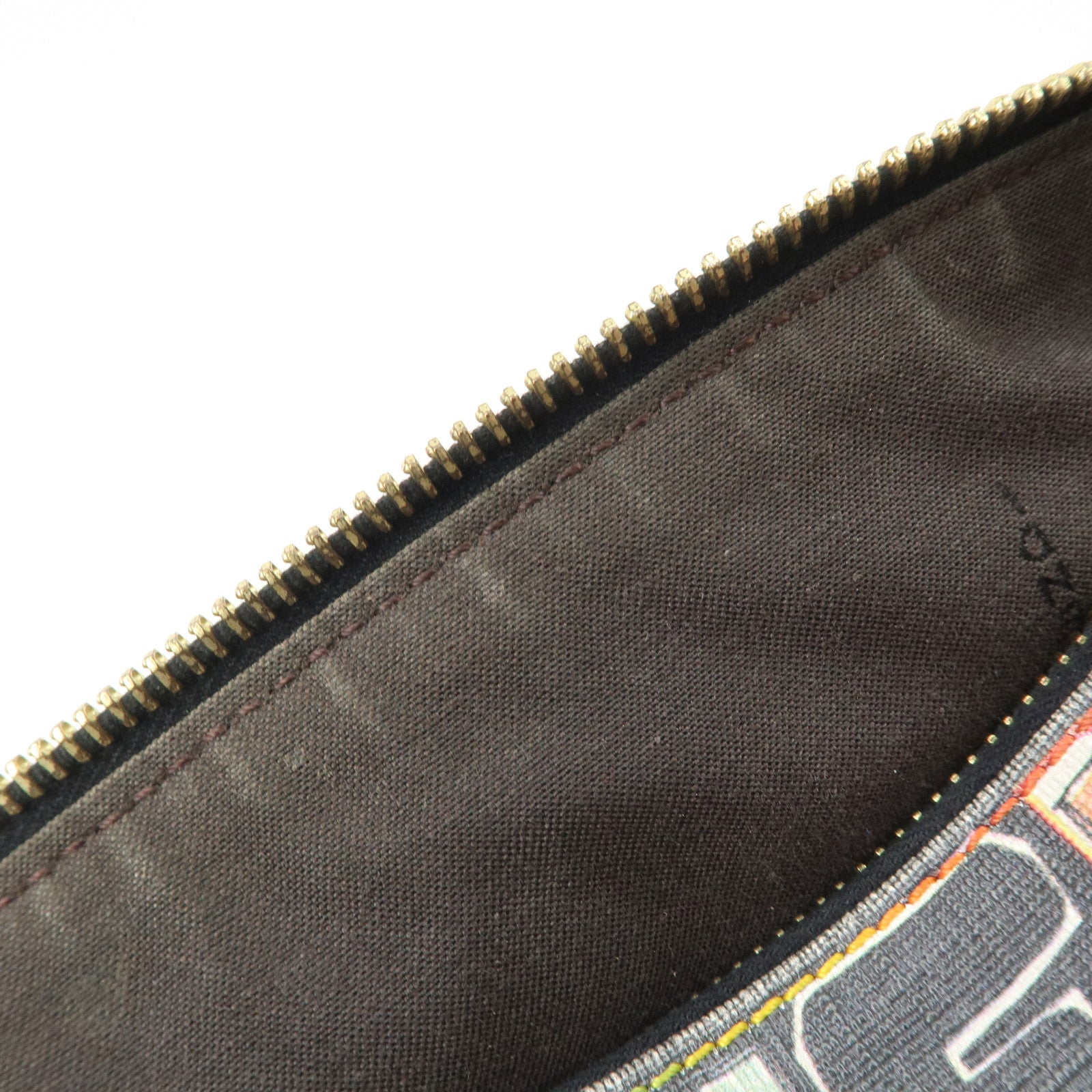 FENDI Zucca PVC Leather Mini Boston Bag Hand Bag Multi Color 8BL068 Used