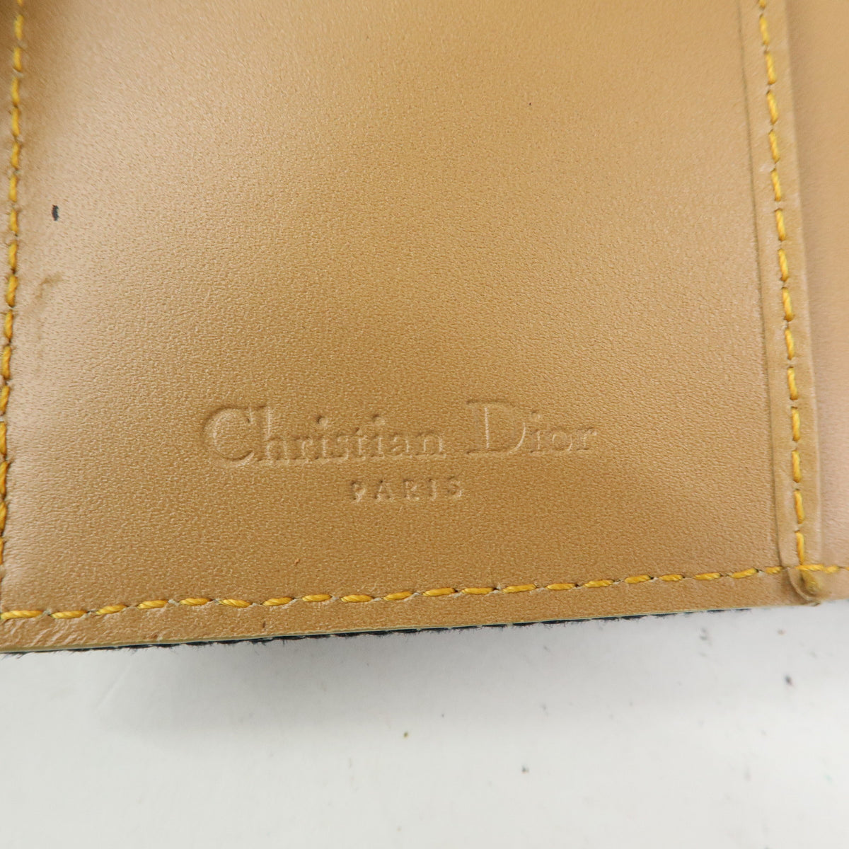 Christian Dior Saddle Denim Leather Bi-fold Long Wallet Blue