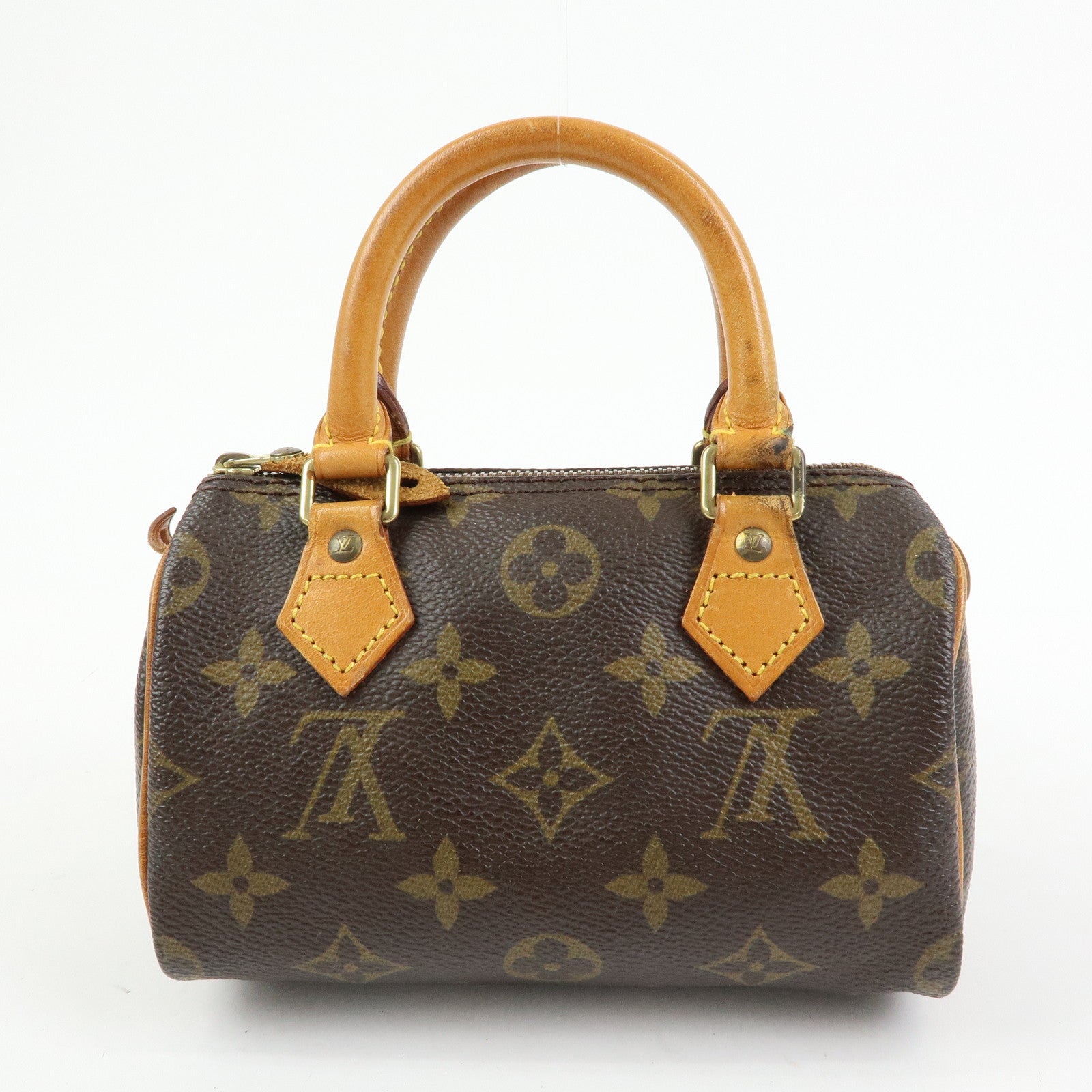 Louis Vuitton Monogram Mini Speedy Shoulder Hand Bag Brown M41534