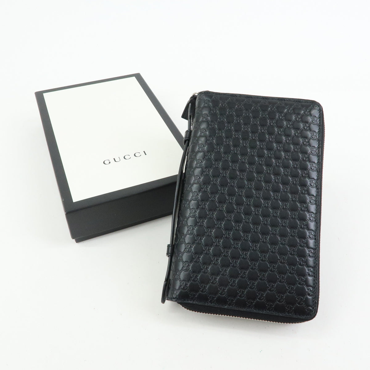 GUCCI Micro Guccishima Leather Travel Document Case Organizer 449246