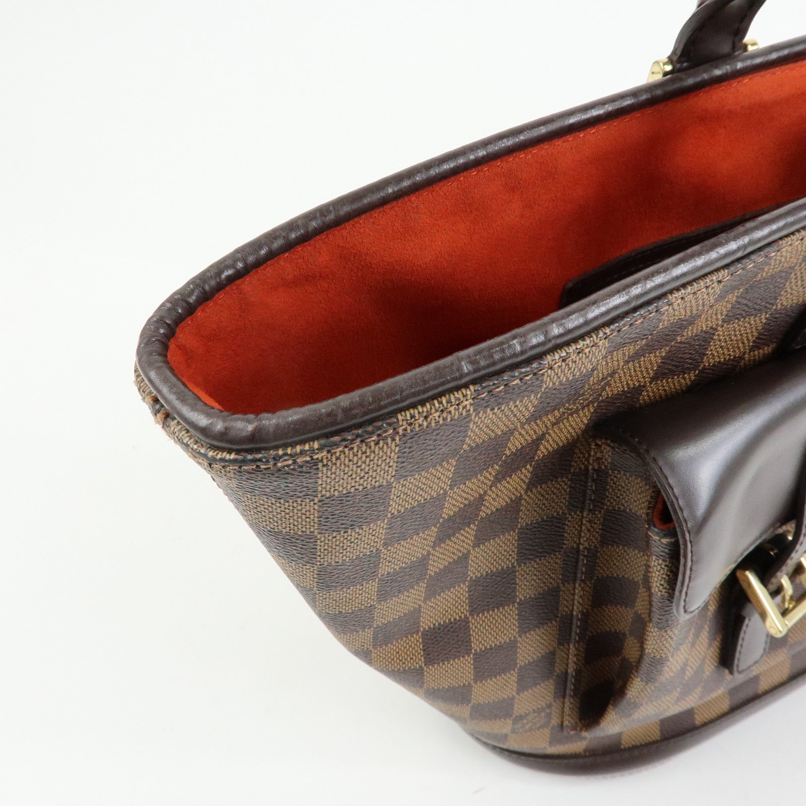 Louis Vuitton Damier Canvas Leather Manosque GM Hand Bag N51120
