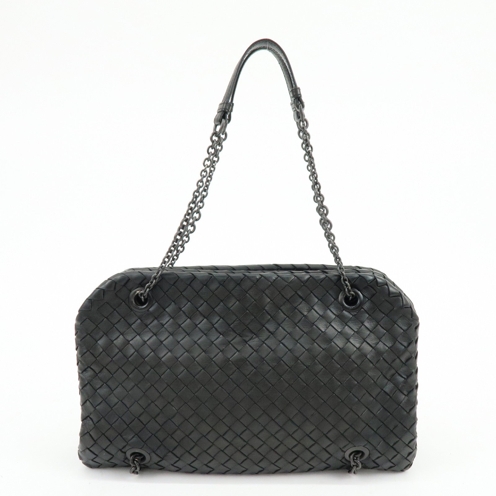 BOTTEGA VENETA Intrecciato Shoulder Bag Hand Bag Black