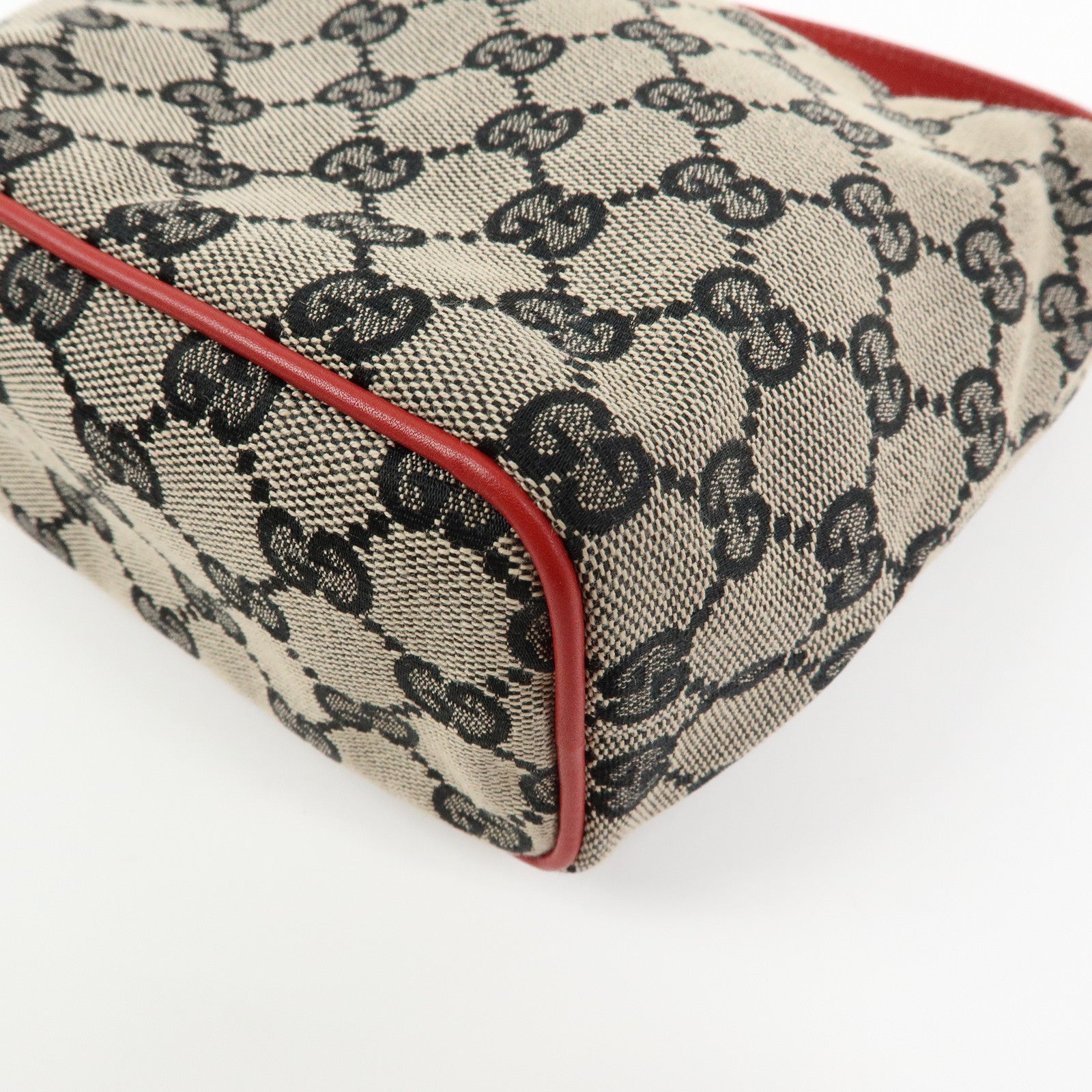GUCCI GG Canvas Leather Vanity Accessory Pochette Mini Pouch 039・1147