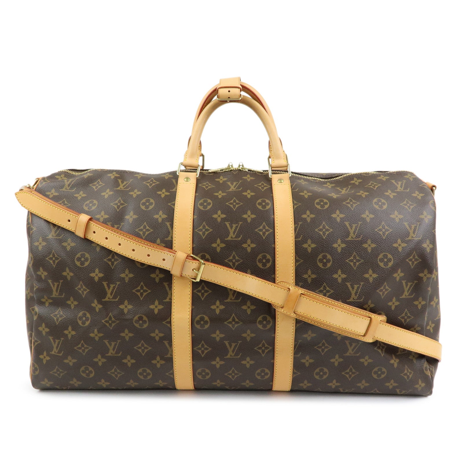Louis Vuitton Monogram Keep All Bandouliere 55 Boston Bag M41414