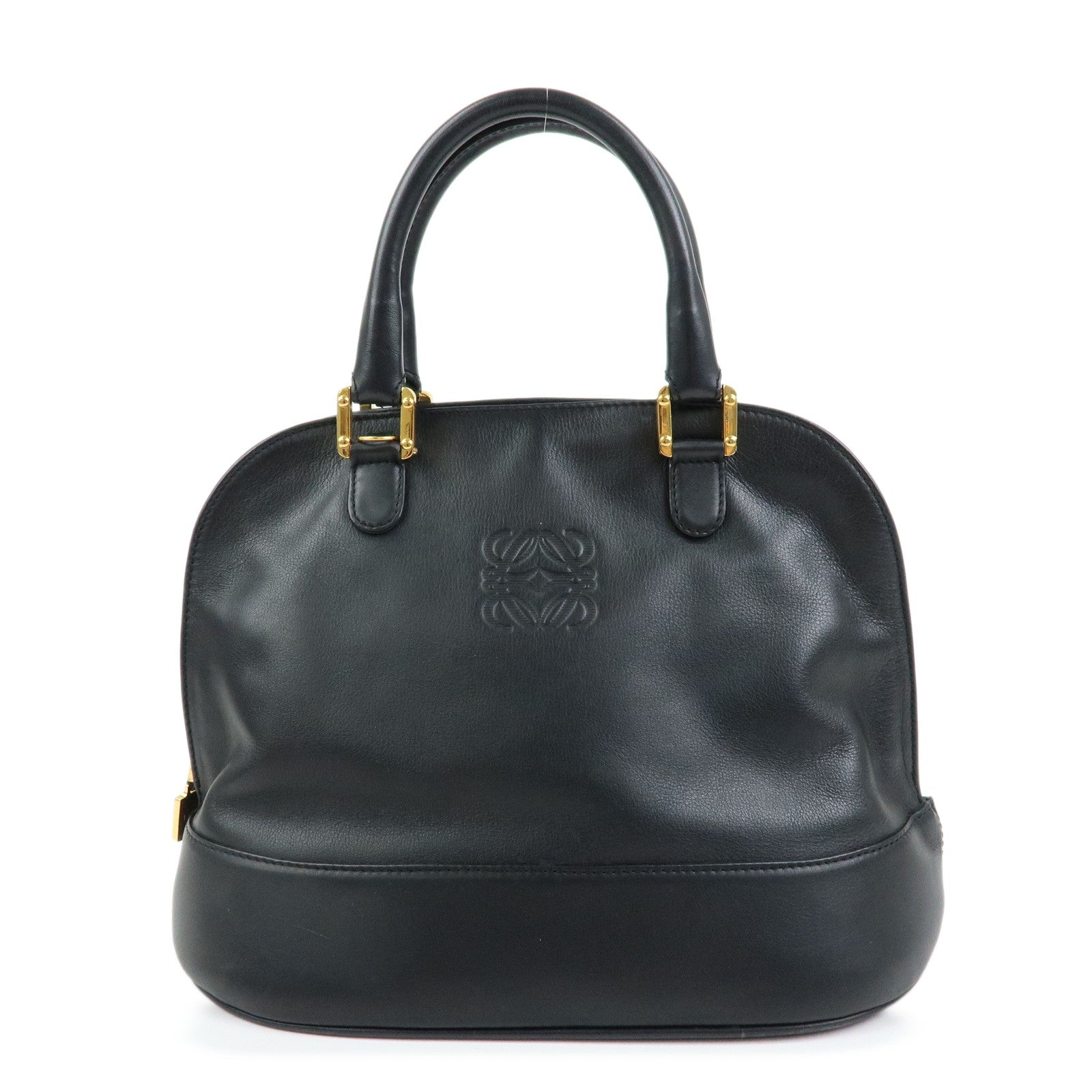 LOEWE Anagram Calf Leather Hand Bag Black