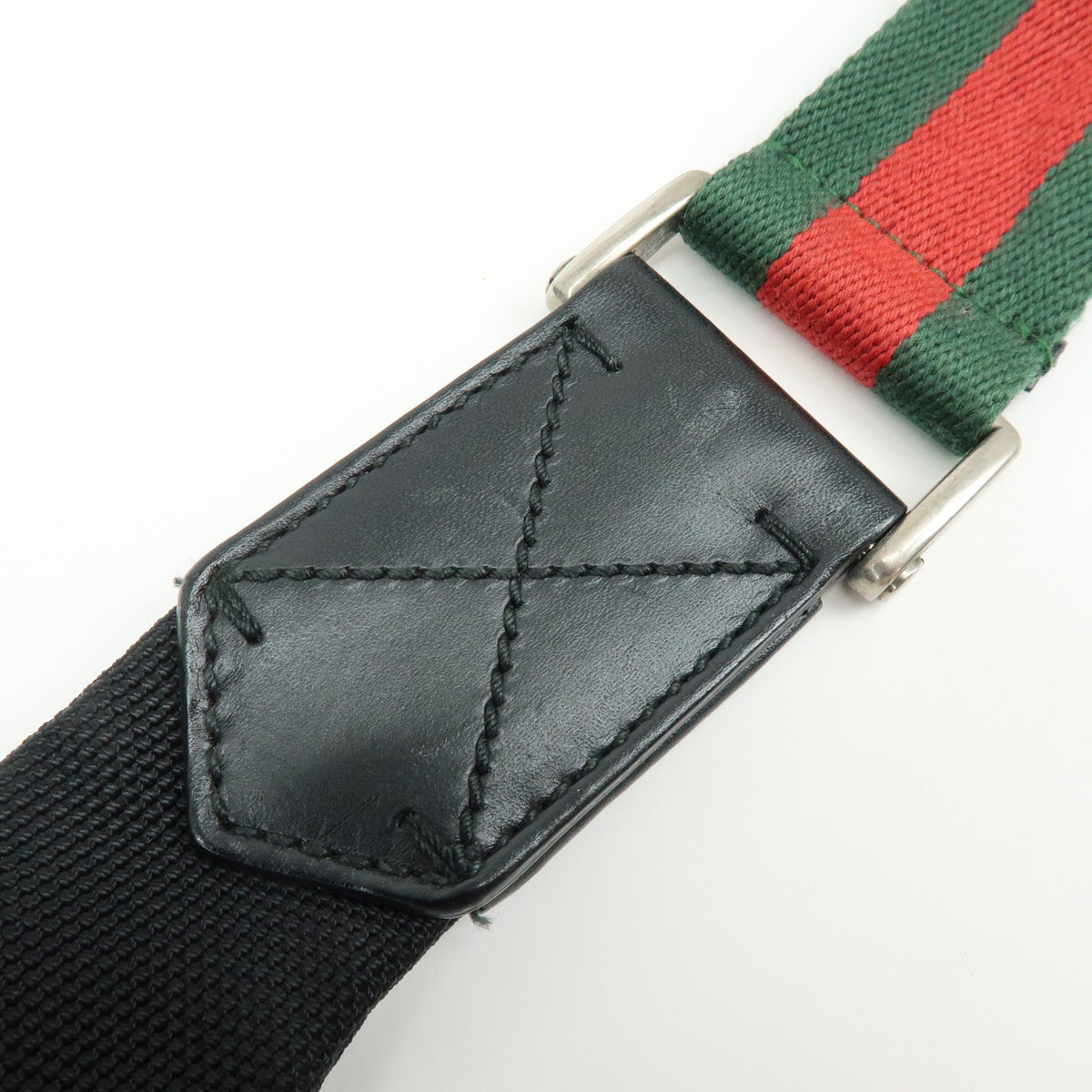 GUCCI Sherry Canavas Leather Waist Pouch Body Bag Black 353409