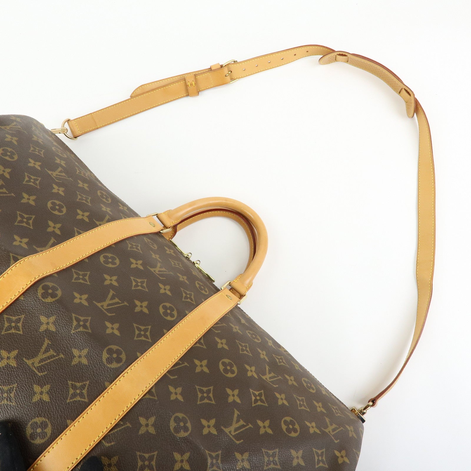 Louis Vuitton Monogram Keep All Bandouliere 55 Boston Bag M41414